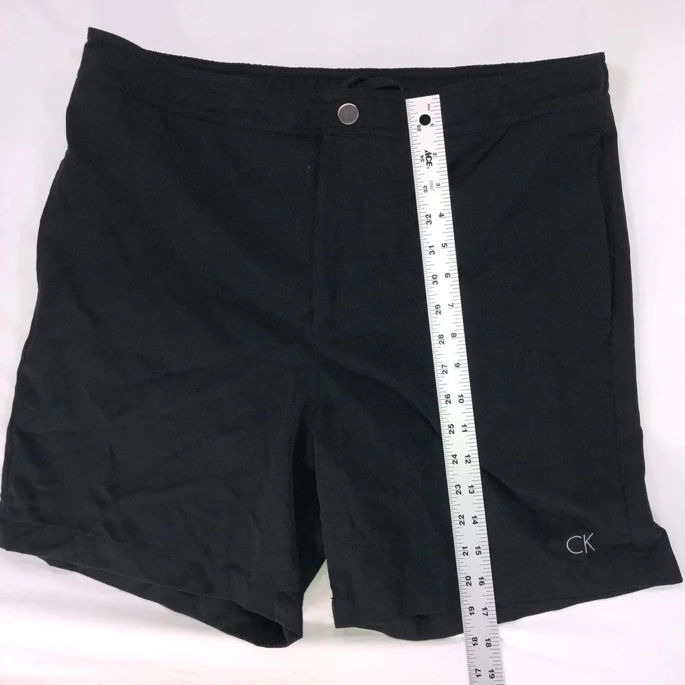 Calvin Klein Mens Black Swim Trunks Mesh Lined Board Shorts Size Medium RN54163